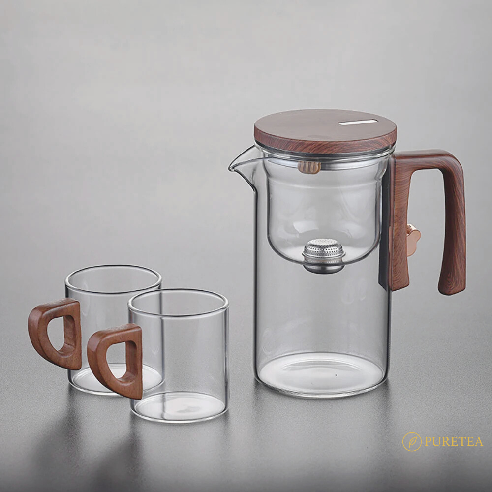 Théière magnétique en verre