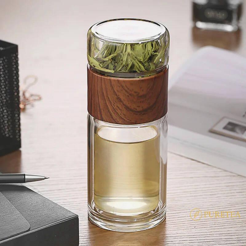 Gourde infuseur à thé en verre