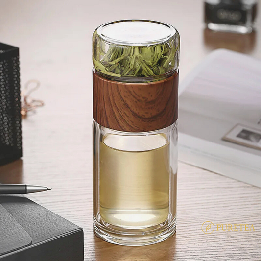 Gourde infuseur à thé en verre